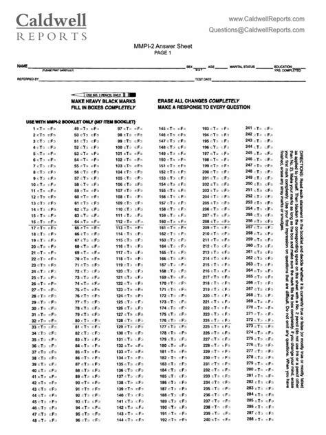 mmpi 2 blank scoring sheet Ebook Kindle Editon