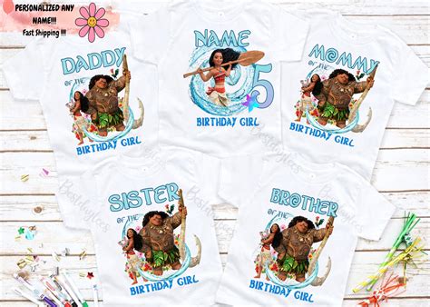 moana birthday shirt