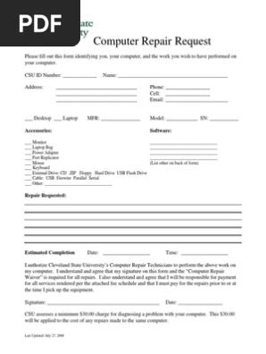 mobile computer repair form pdf Epub