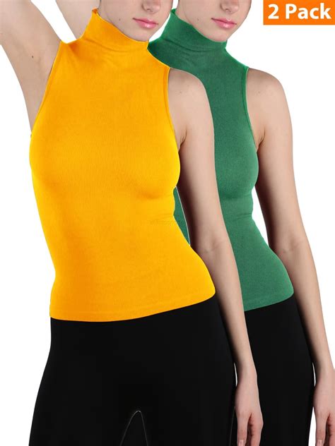 mock neck sleeveless shirt