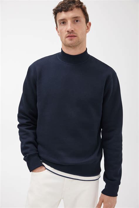 mock neck sweatshirt mens