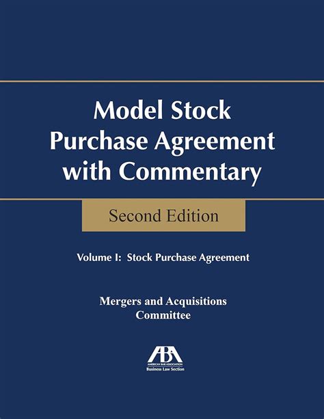 model stock purchase agreement with commentary 2 volume set Doc