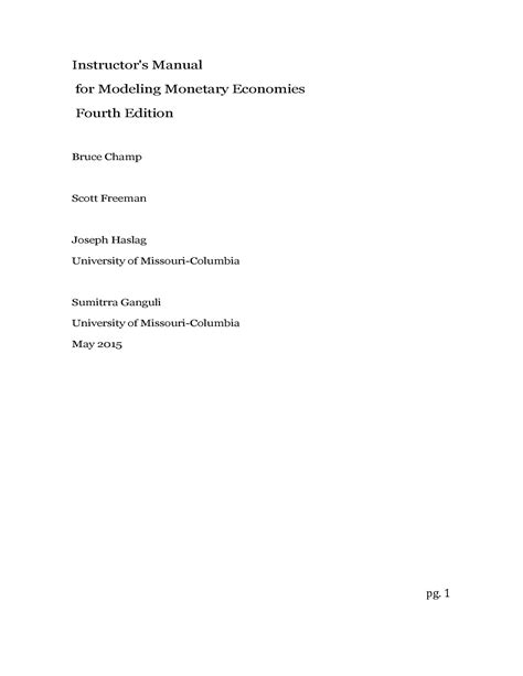 modeling monetary economics solution manual Epub
