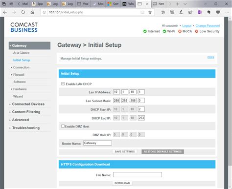 modem ip change comcast