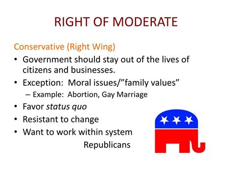 moderate conservative