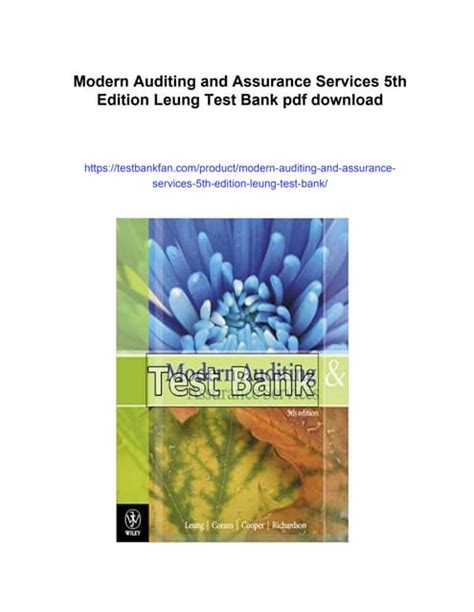 modern auditing and assurance services 5th edition answers pdf Doc