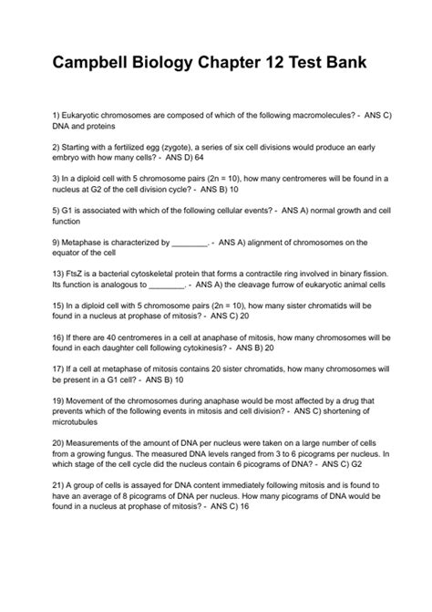 modern biology chapter 12 test Reader