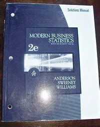 modern business statistics 2nd ed solutions manual Kindle Editon