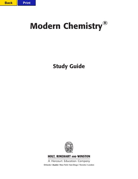 modern chemistry study guide answer key Epub