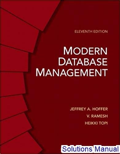 modern database management 11th edition solutions manual Kindle Editon