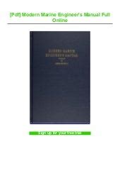 modern marine engineers manual pdf Ebook Epub