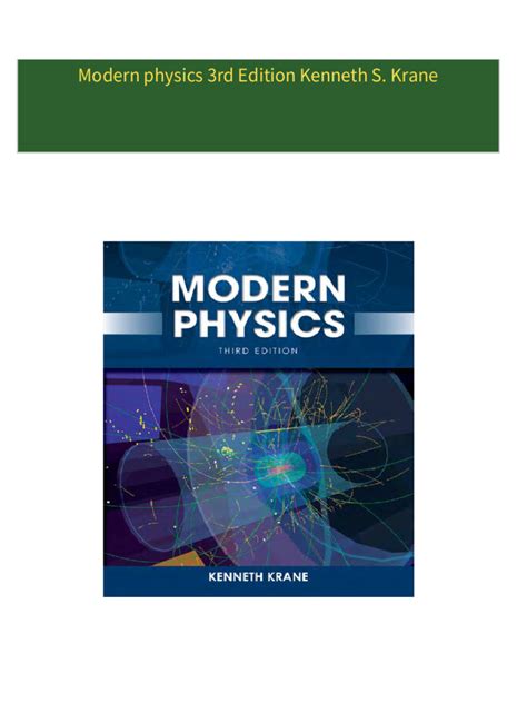 modern physics 3rd edition krane Kindle Editon