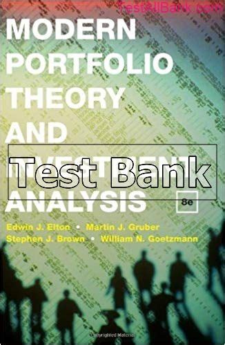 modern portfolio theory and investment analysis 8th edition pdf Kindle Editon