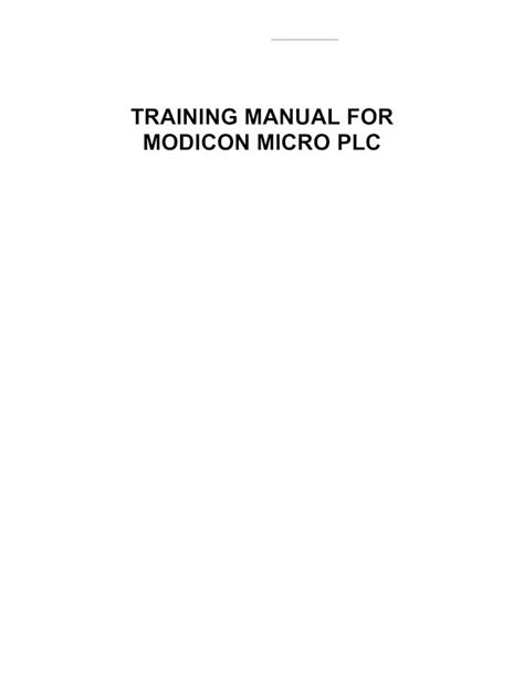 modicon plc programming manual PDF