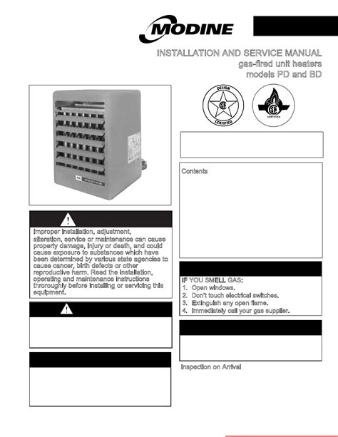 modine ve150 heaters owners manual Kindle Editon