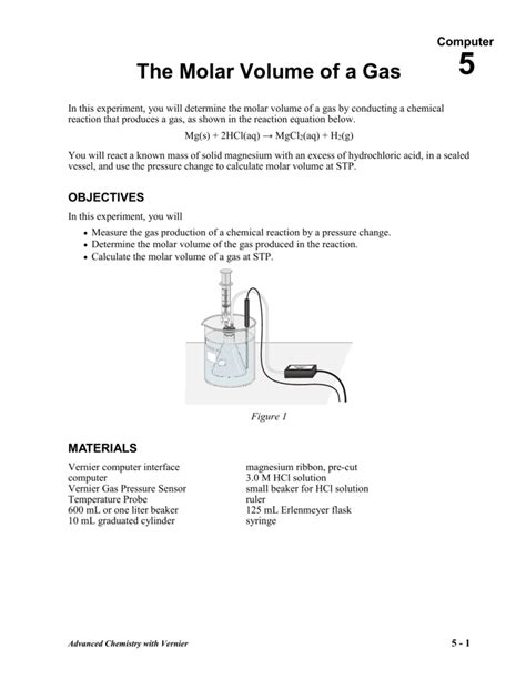 molar volume of hydrogen gas lab answers Doc