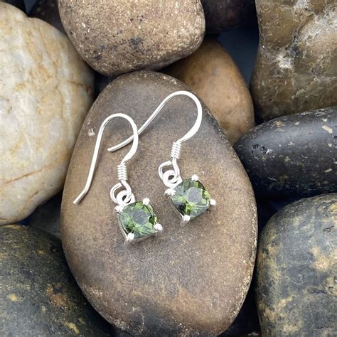 moldavite earrings