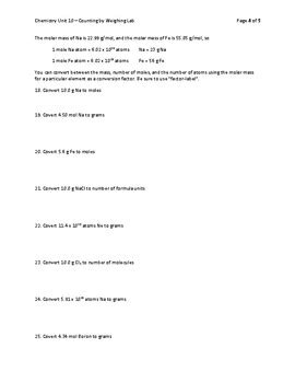 mole lab counting and weighing answers Kindle Editon