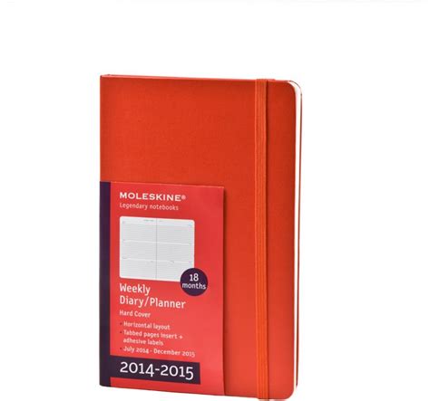 moleskine agenda semanal clasica tamano grande 2014 2015 color rojo Kindle Editon