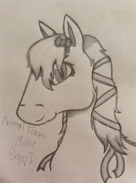 mollie from animal farm easy drawing