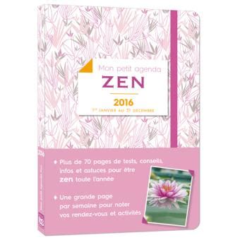 mon petit agenda zen 2016 Kindle Editon