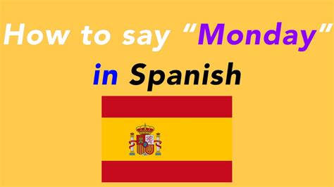 monday spanish translation