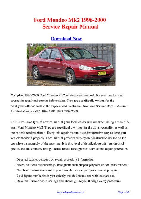 mondeo mk2 service manual pdf Epub