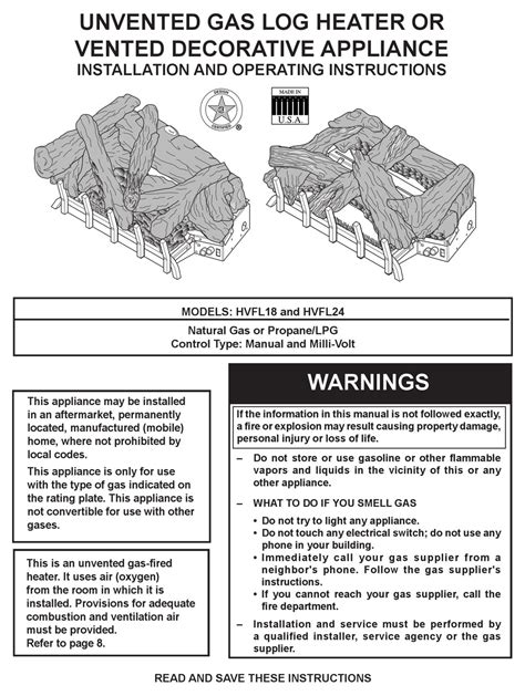 monessen hvfl18 hvfl24 user guide Kindle Editon