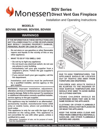 monessen wdv600ptsc wdv600ntsc wdv500ptsc wdv500ntsc gas fireplace user guide Epub