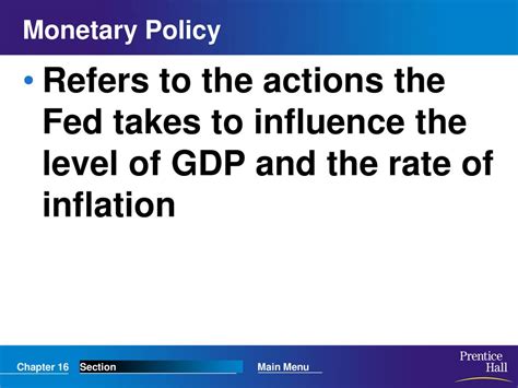 monetary policy refers to the actions the