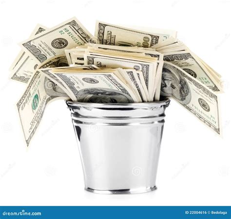 money in bucket