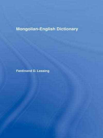 mongolian english dictionary trubners dictionaries PDF