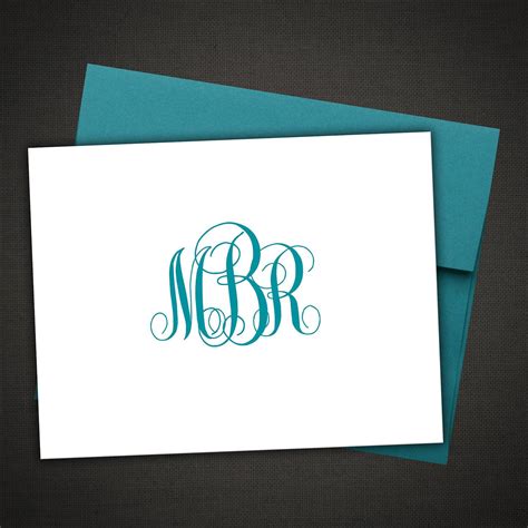 monogrammed thank you notes