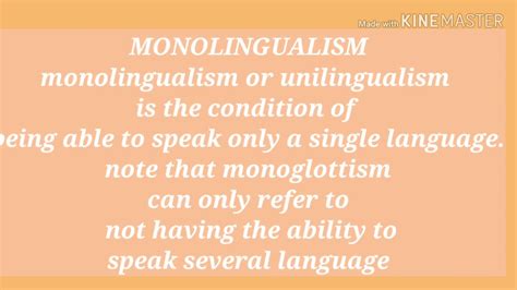 monolinguistic