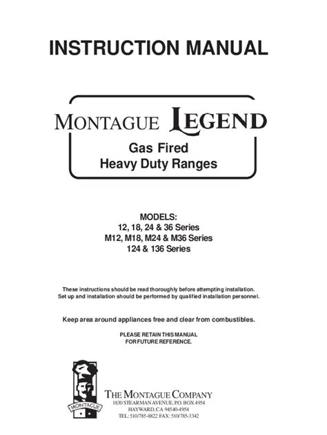 montague range parts manual Doc