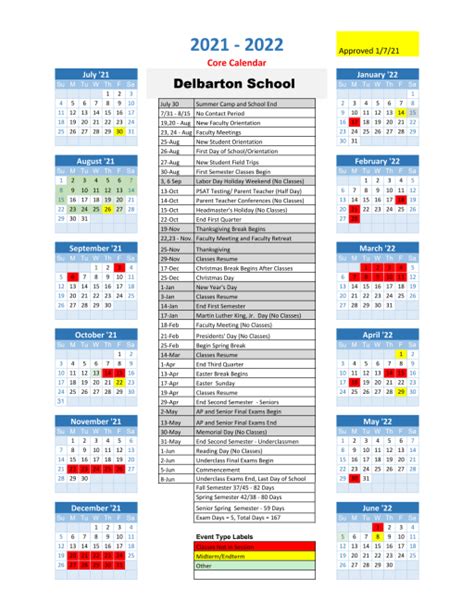 montclair state university academic calendar