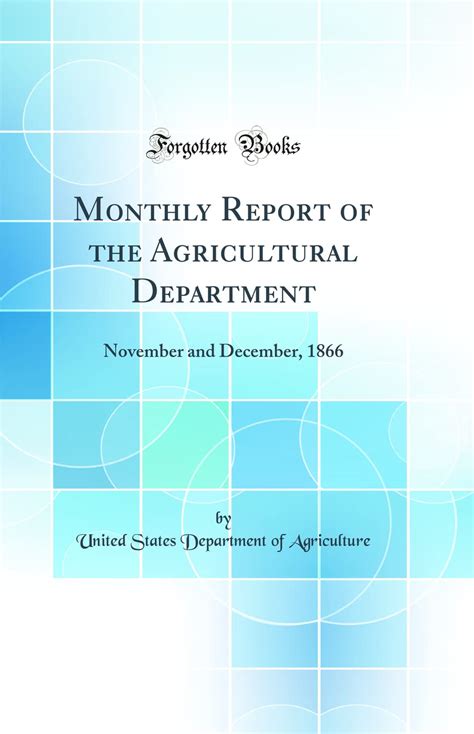 monthly department agriculture classic reprint PDF