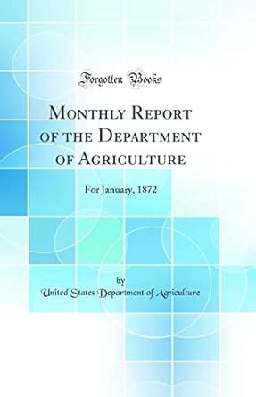 monthly department agriculture classic reprint PDF