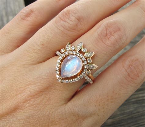 moon stone ring