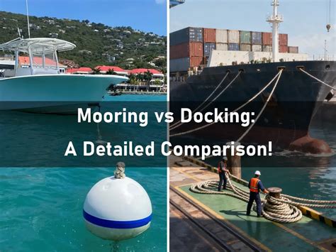 mooring vs docking boat secured to buoy in open water