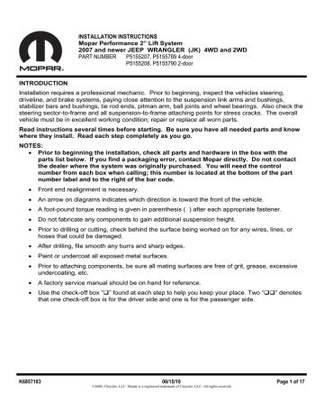 mopar 82210214ab installation instructions Doc