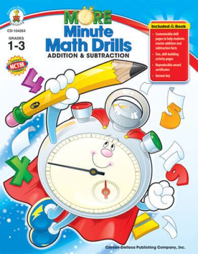 more minute math drills addition and subtraction grades 1 3 Reader