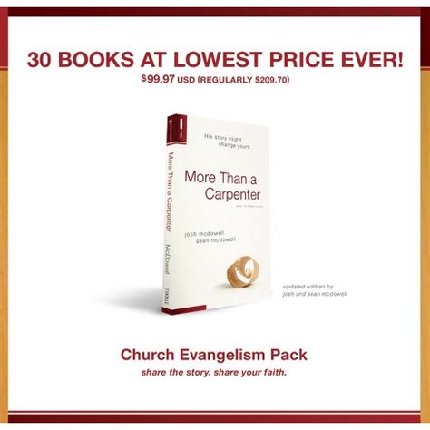 more than a carpenter church evangelism pack 30 pack Epub