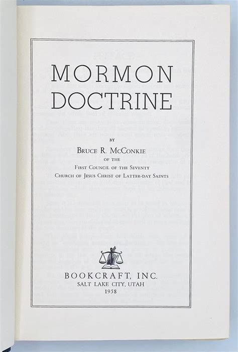 mormon doctrine 1958 edition Reader