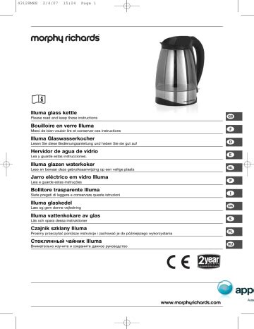 morphy richards 43128 user guide PDF