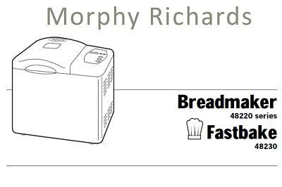 morphy richards 48220 48221 48230 breadmaker recipes user guide Doc