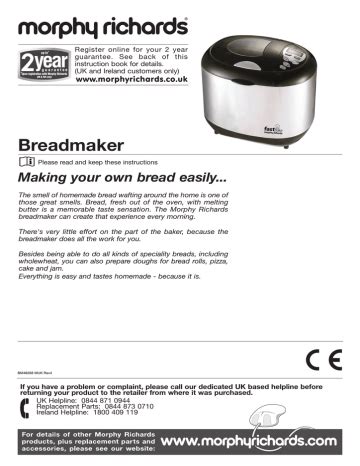 morphy richards fastbake breadmaker manual Epub