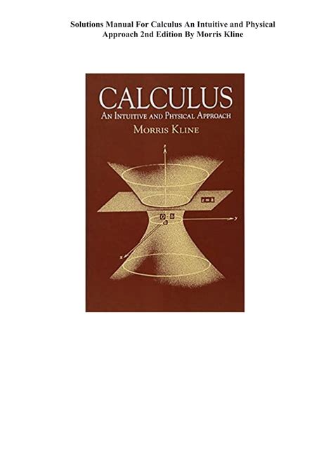 morris kline calculus solutions manual PDF