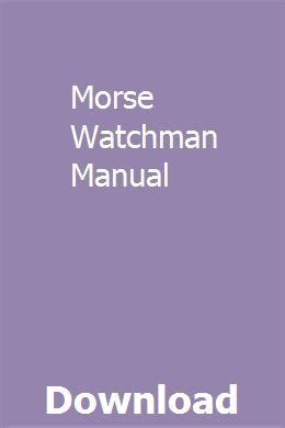 morse watchman keywatcher manual pdf Kindle Editon