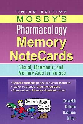 mosbys pharmacology memory notecards visual mnemonic and memory aids for nurses 3e Epub